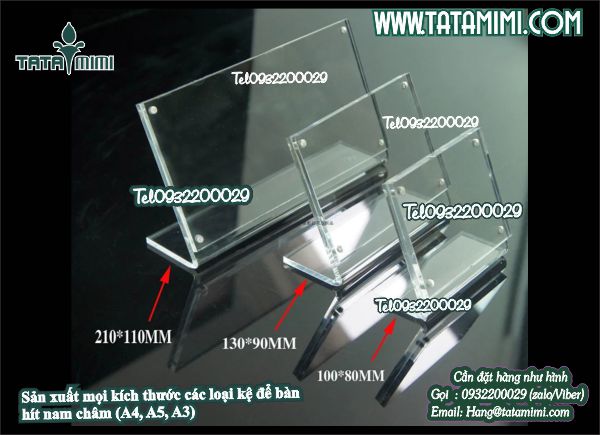 Gia công mica để bàn các loại