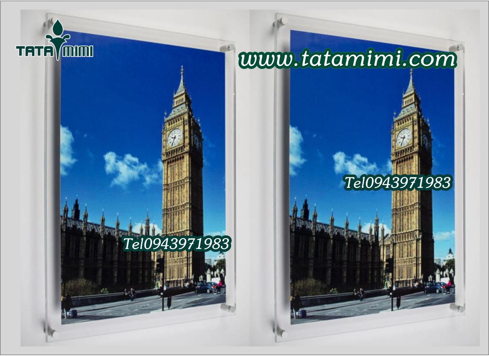 Biển treo tường A3 bằng mica
