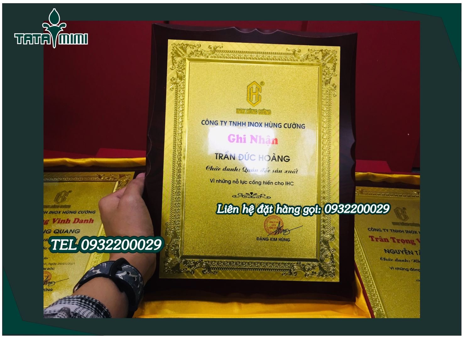 Bảng vinh danh làm cho công ty 
