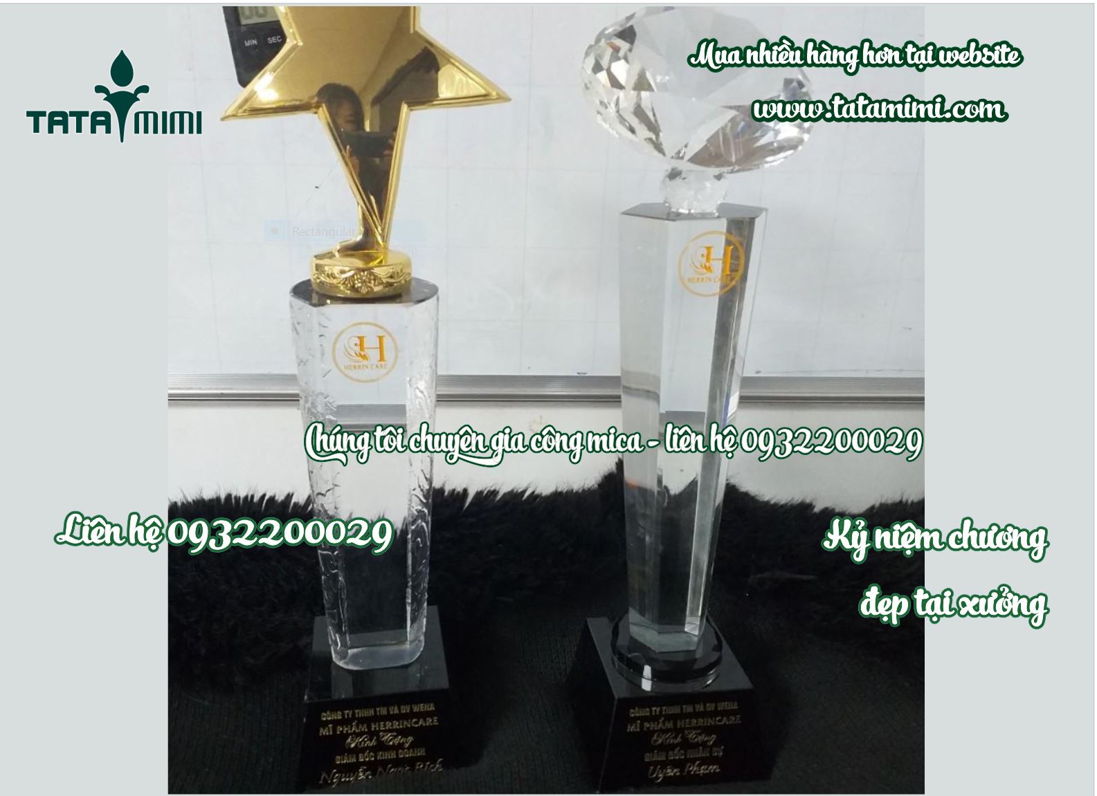 Kỷ niệm chương, cúp lưu niệm, quà tặng mica