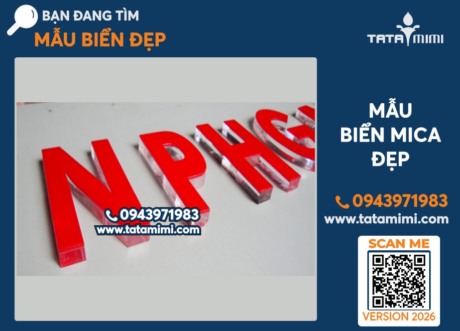 Chữ mica đẹp hút nổi