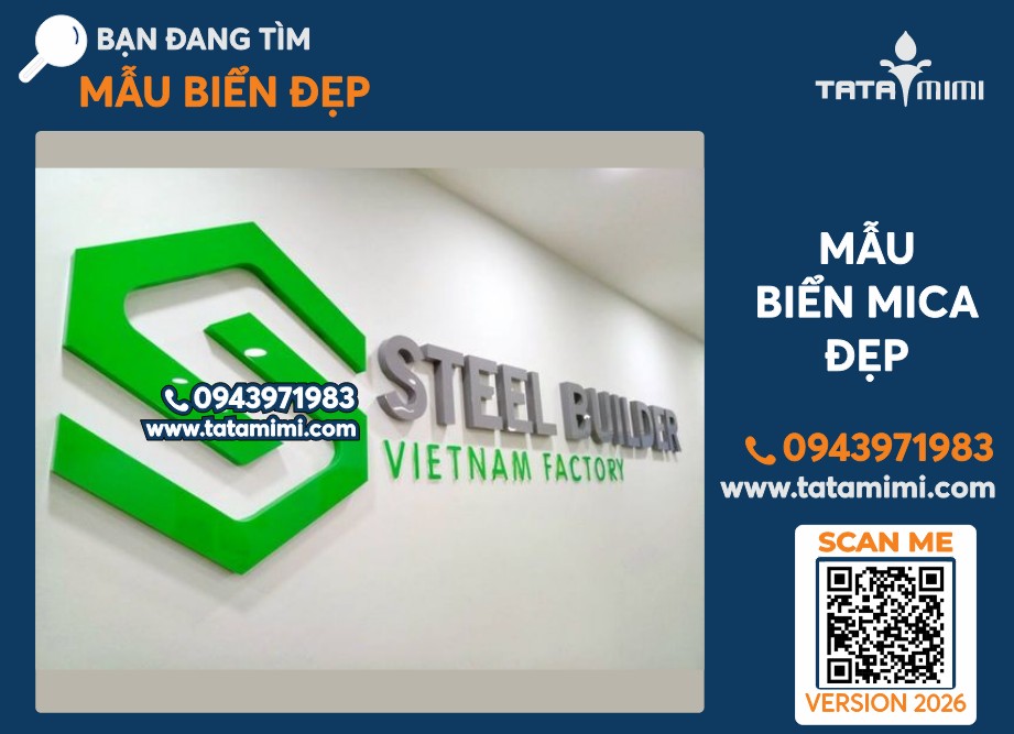 Chữ mica nổi trong suốt gắn inox – gia công theo yêu cầu