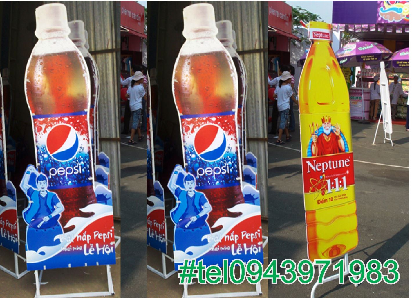 Standee hình người hình thú để quảng cáo sản phẩm