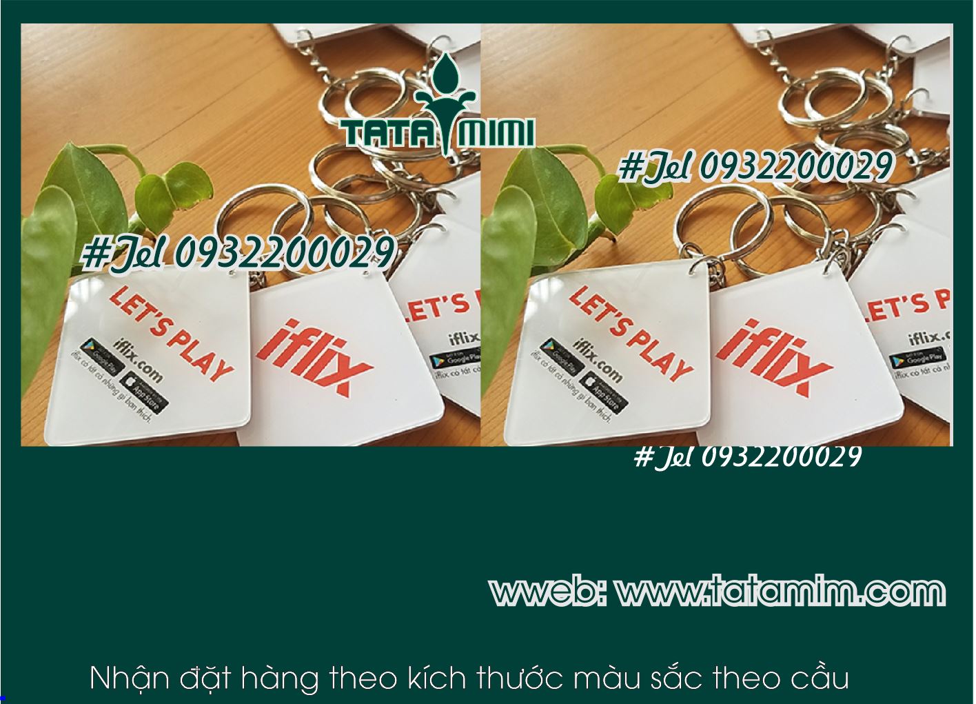 Móc khóa mica bằng nhựa dẻo