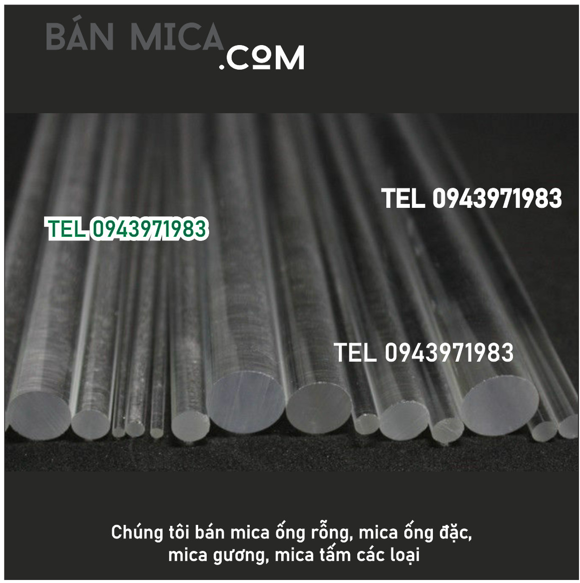 Ống trong-ống mica bán nguyên 2m