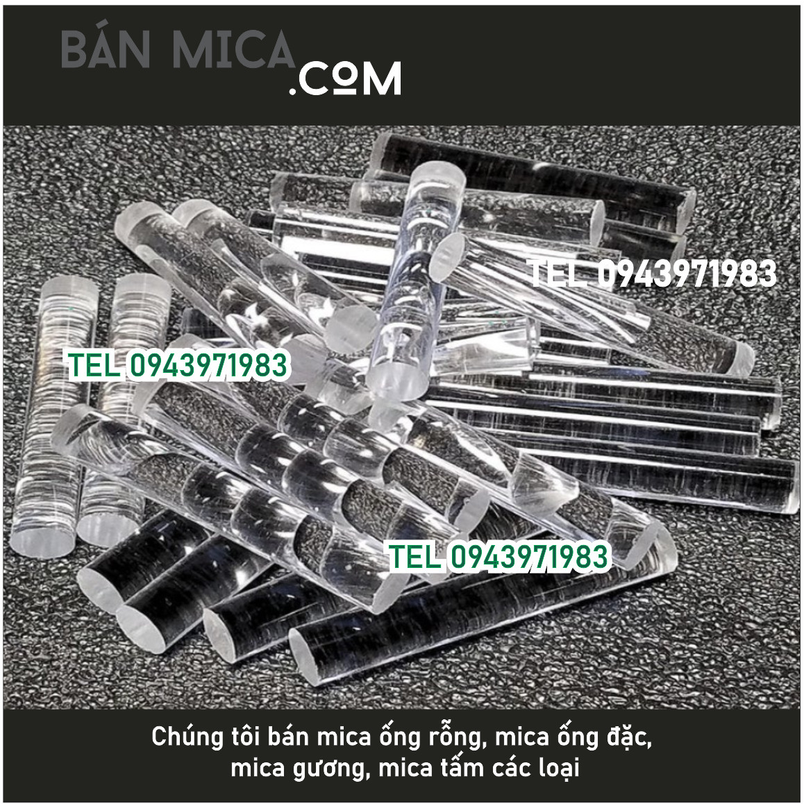 Ống mica đặc có đường kính bao nhiêu