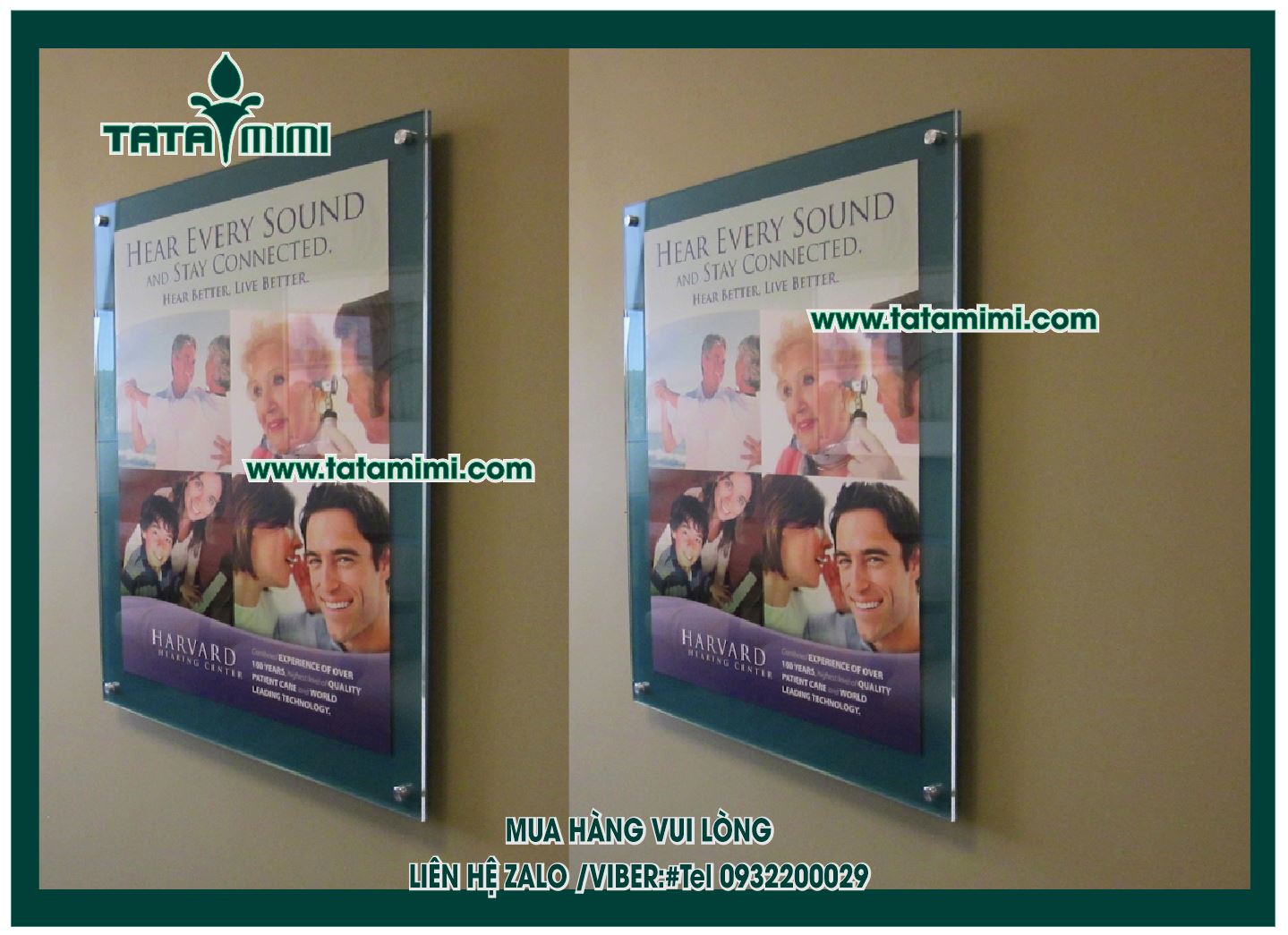 Poster mica treo tường cho ngân hàng