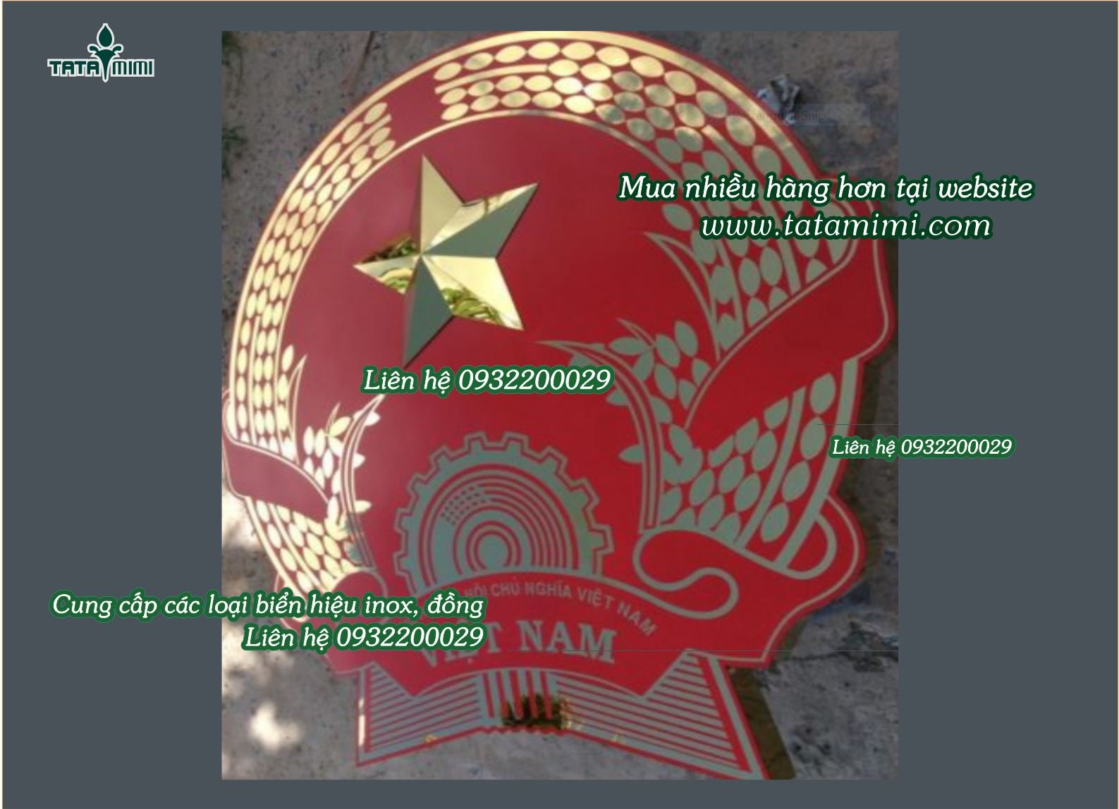 Quốc huy in nổi sắc nét