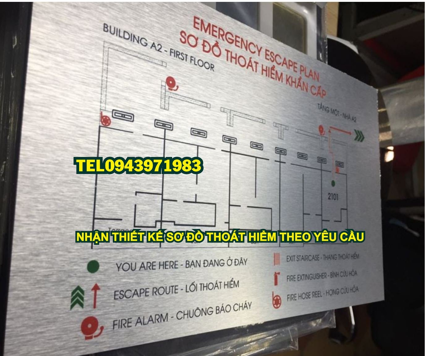 Sơ đồ thoát hiểm làm theo bản đồ 