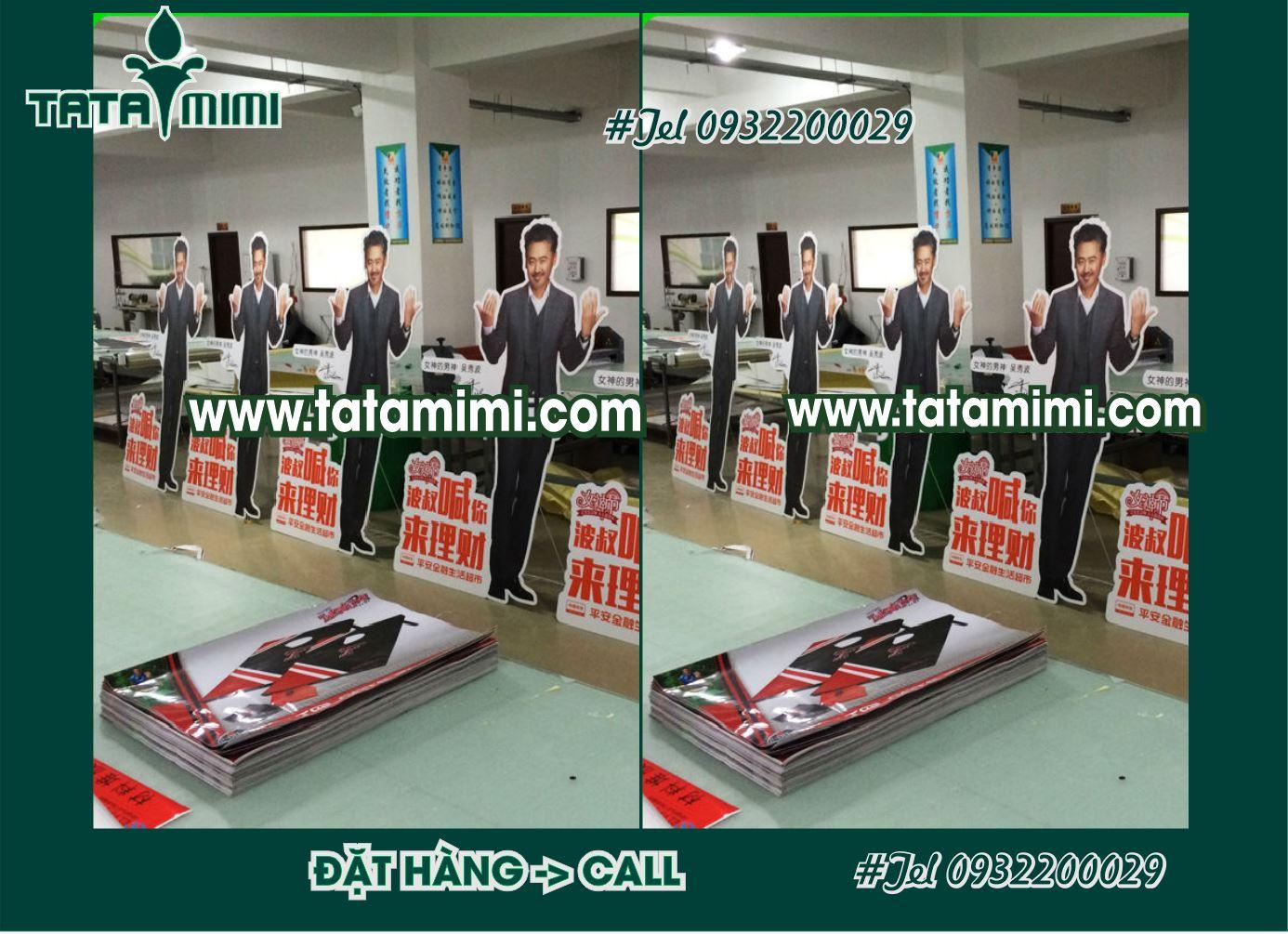 Standee hình người hình thú để quảng cáo sản phẩm
