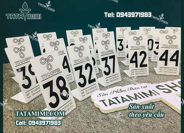 Thẻ chữ L nền trắng chữ đen