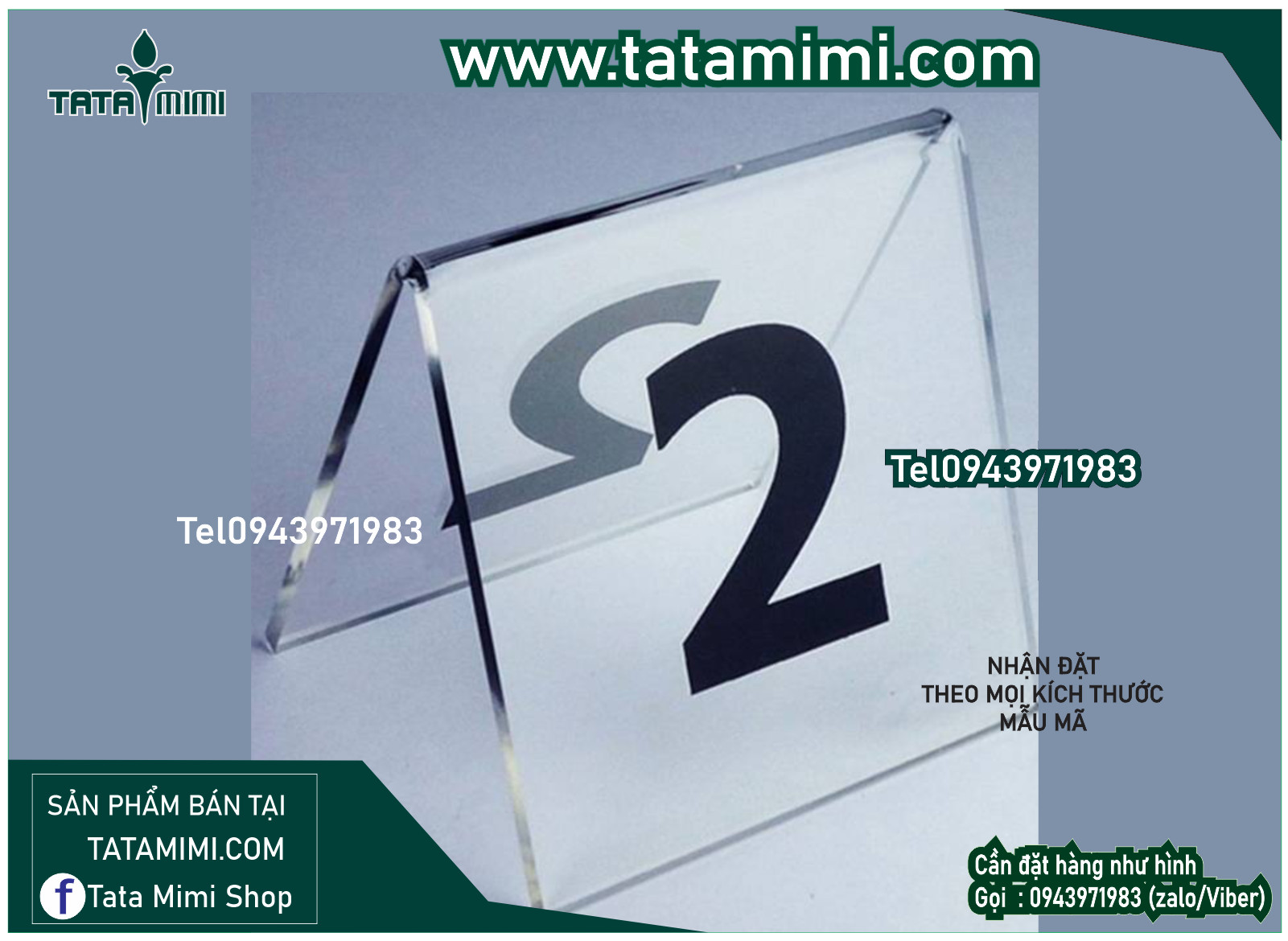 Thẻ bàn cà phê từ inox
