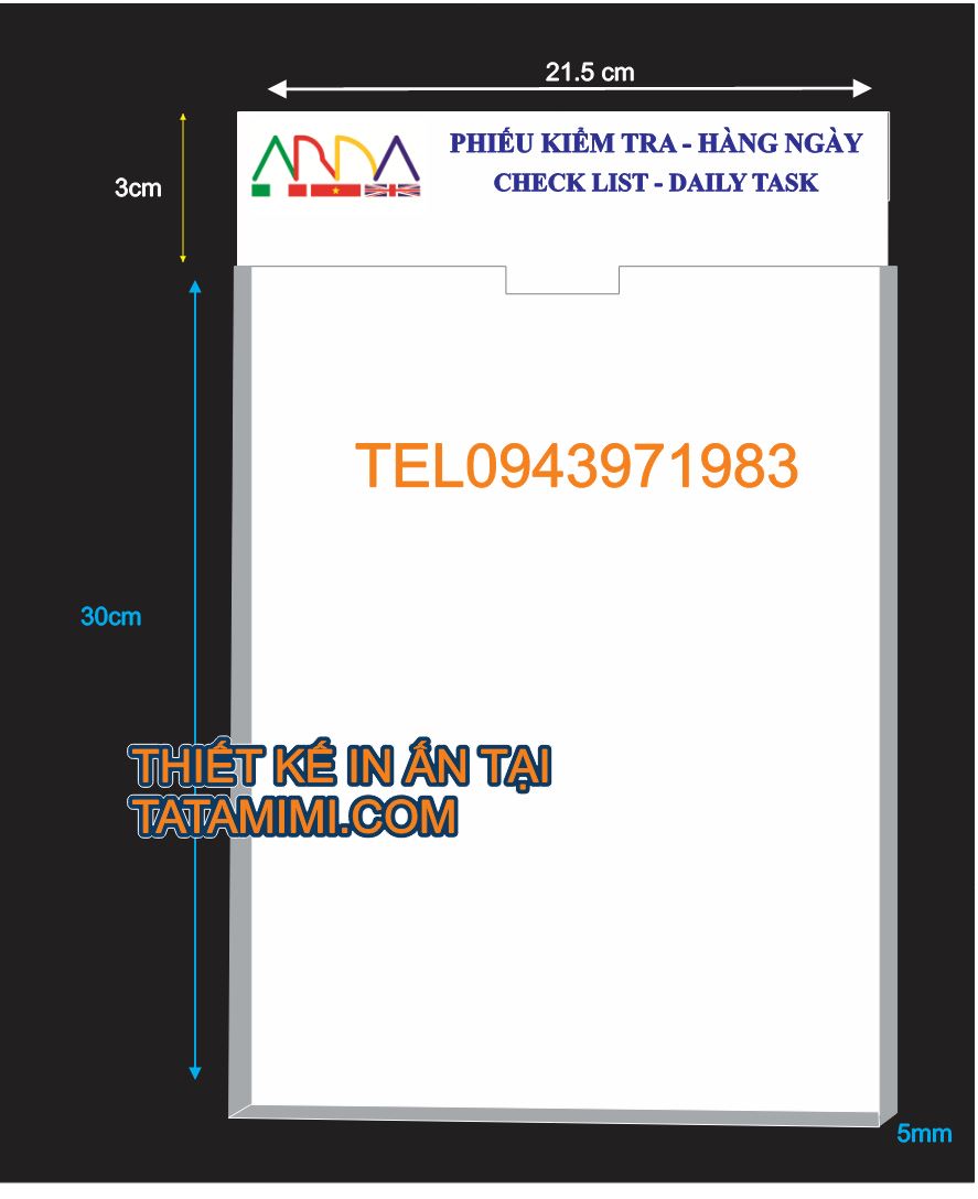 Kích thước checklist A4 đứng và A4 ngang như thế nào 