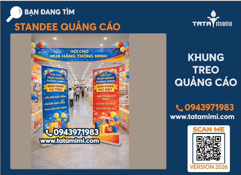 Thiết kế in banner standee rollup cho sự kiện hội chợ triển lãm