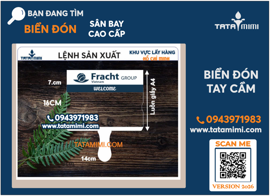 Bảng Đón Khách Mica In Sẵn Logo  Welcome, Chừa Trống Tên Theo Yêu Cầu