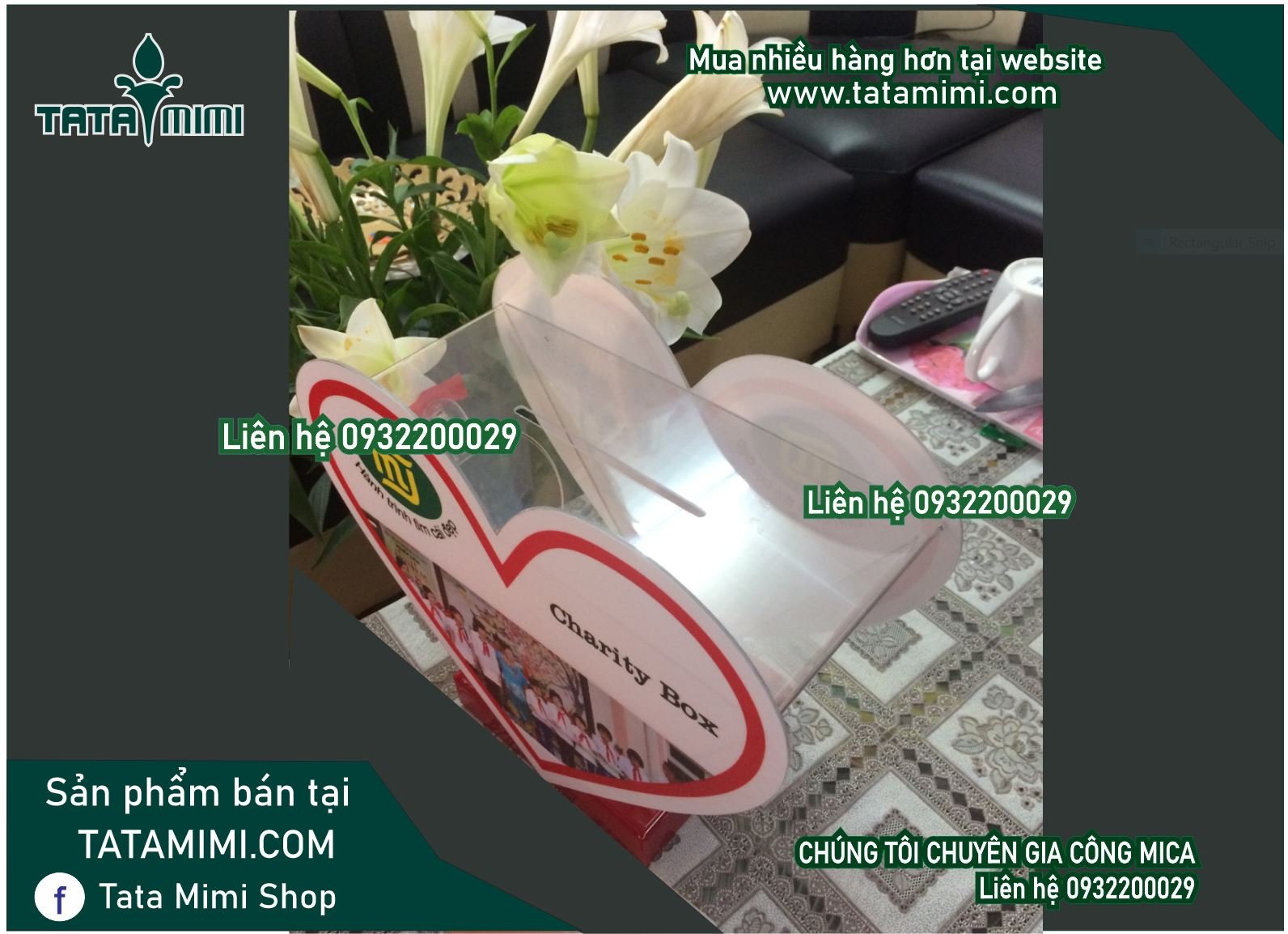 Thùng từ thiện được làm theo hình trái tim
