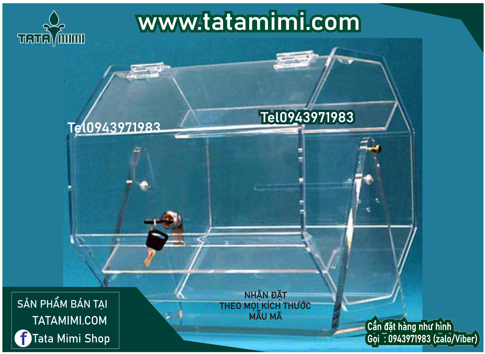 Tatamimi.com có sẵn thùng mica trong các kích thước