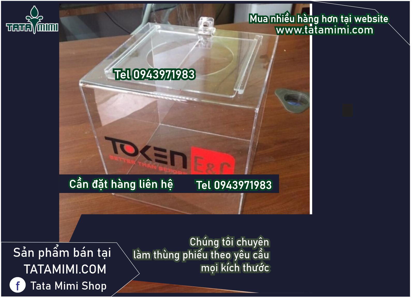 Thùng bỏ phiếu với kích thước nào