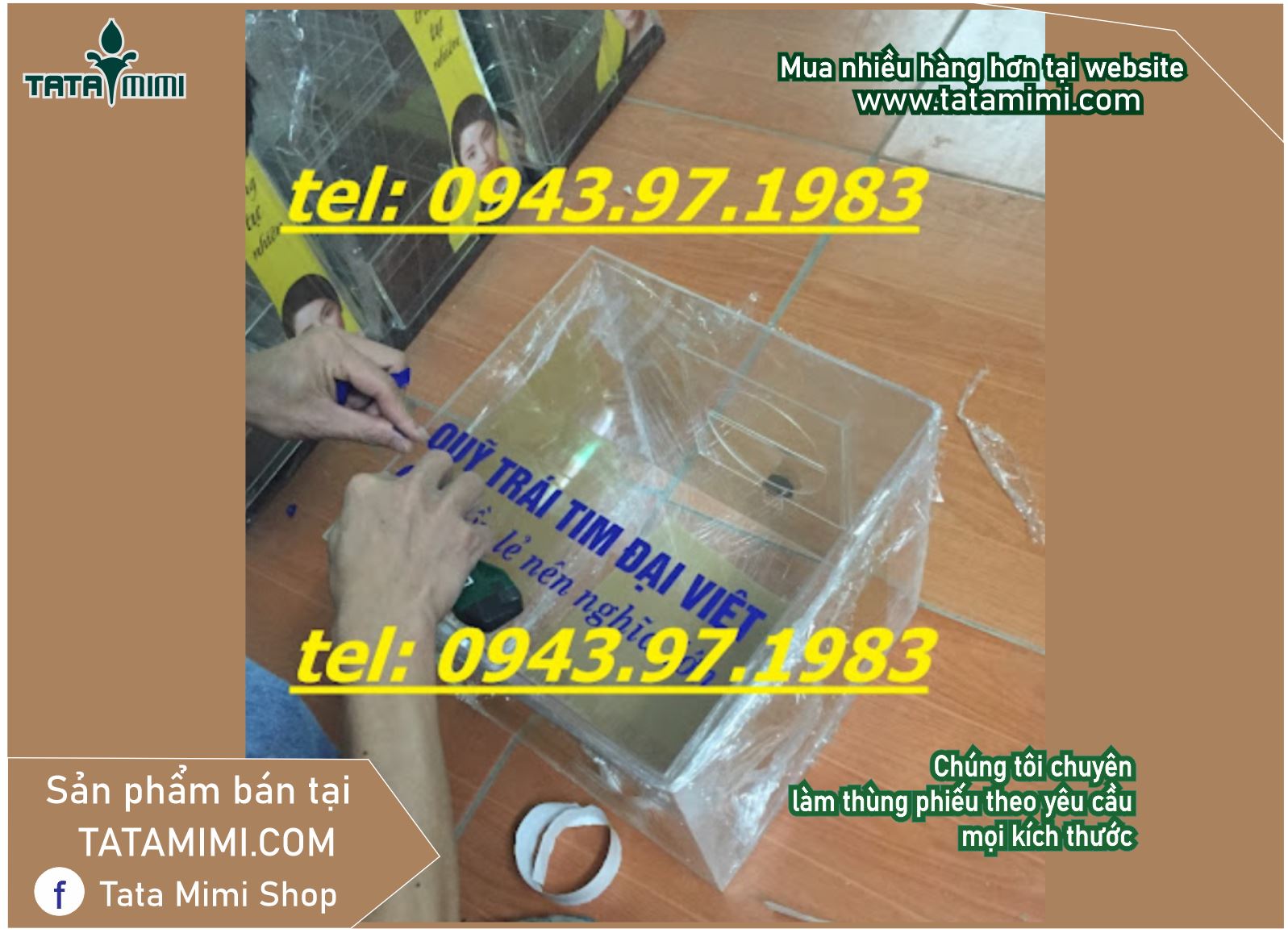 Thùng bỏ phiếu với kích thước nào