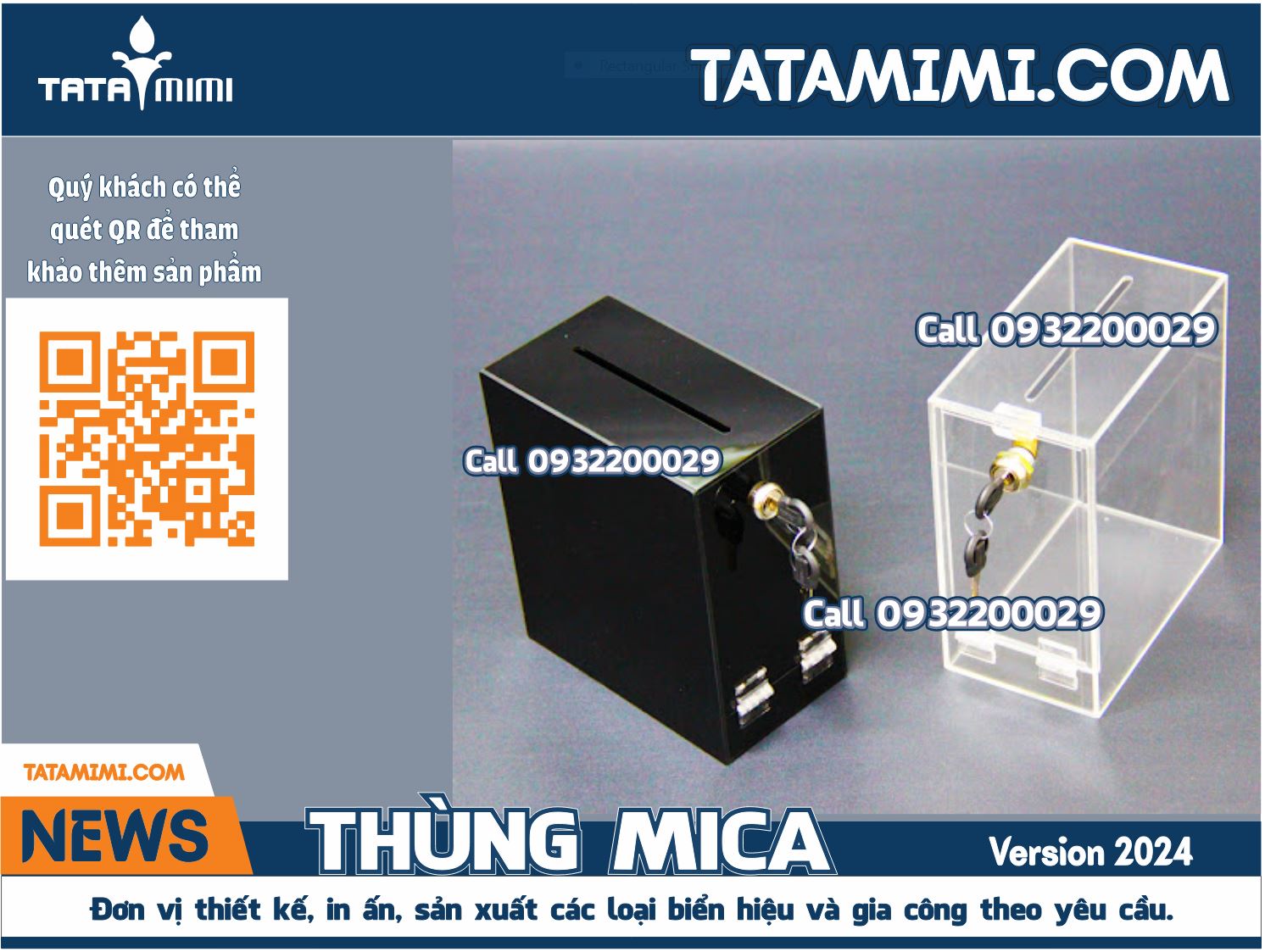 Thùng Tip Mica Đẹp