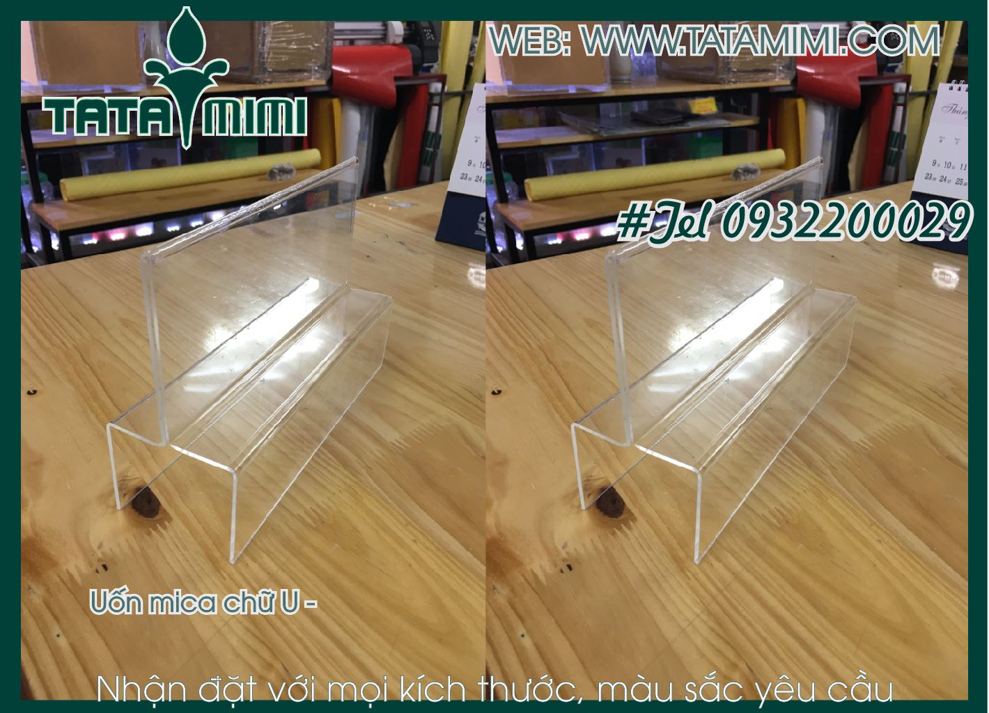Cần tìm địa chỉ uốn mica chữ U