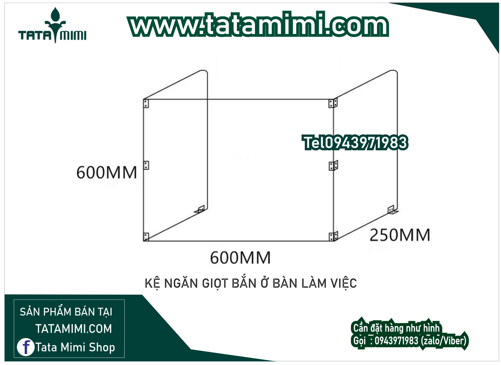 Kệ mica chống giọt bắn nơi làm việc