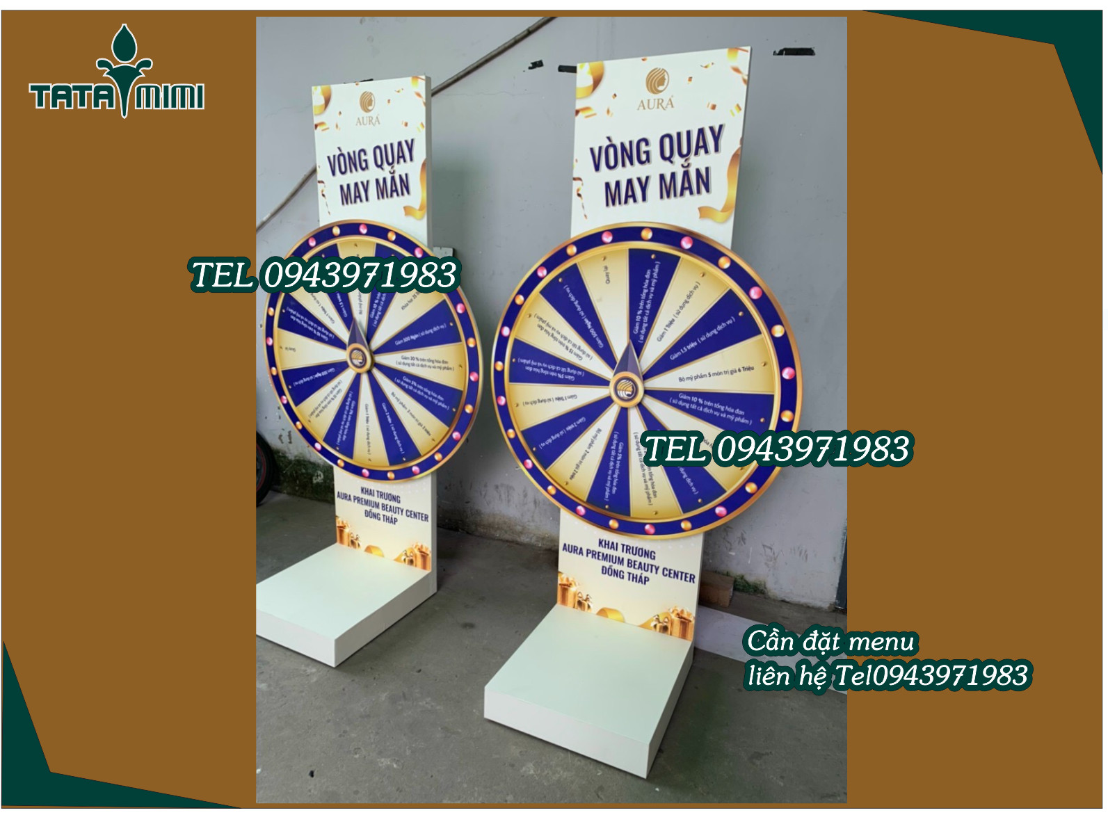 Vòng quay may mắn để bàn kích thước nhỏ nhất
