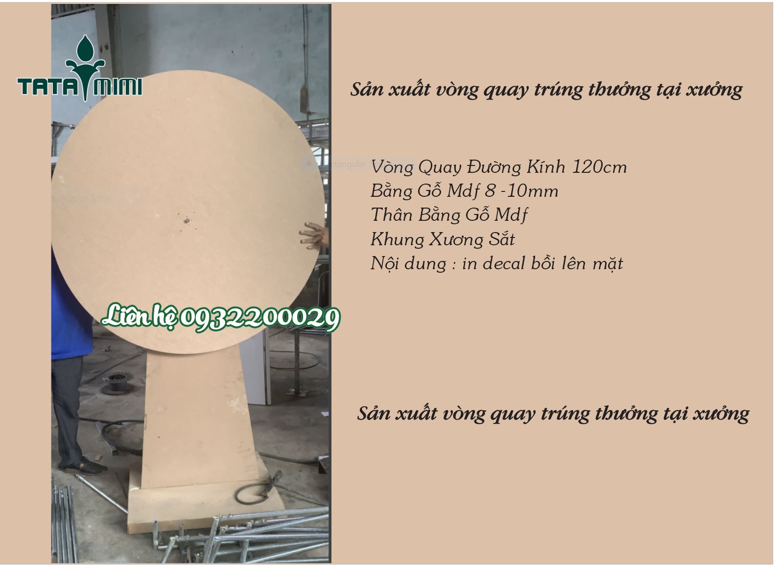 Vòng quay trúng thưởng 120cm (1,2 mét)