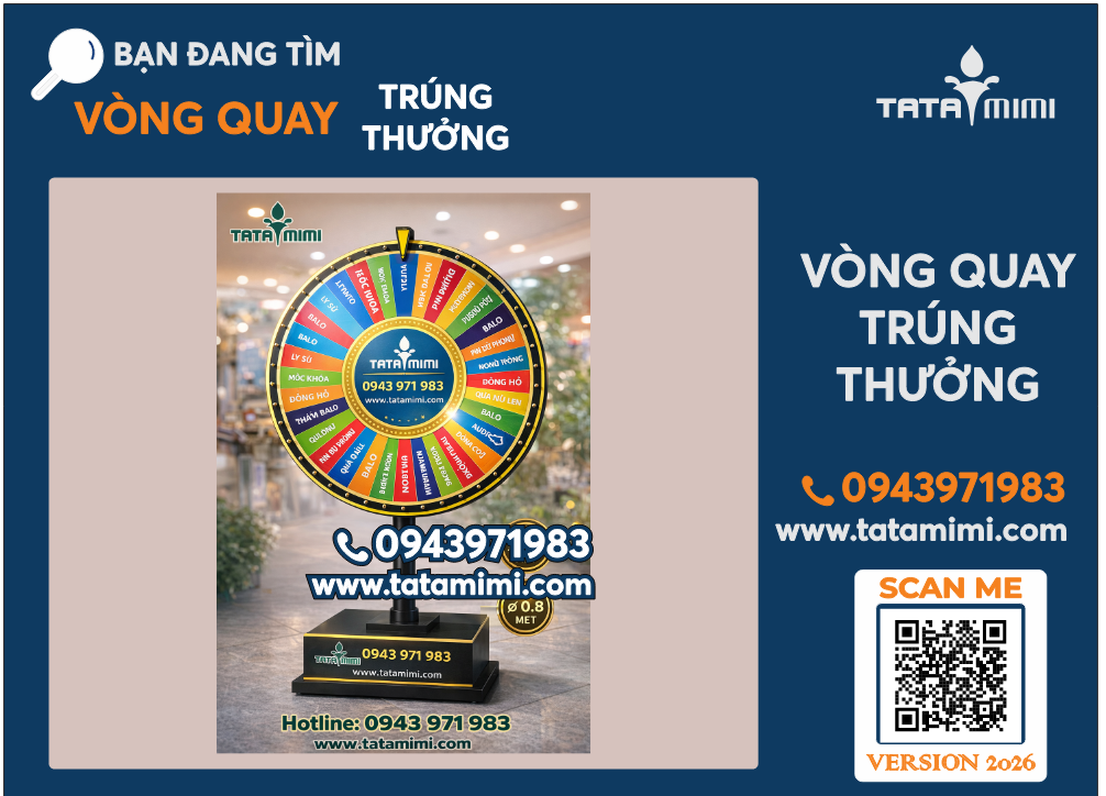 Vòng quay trúng thưởng mặt tròn 