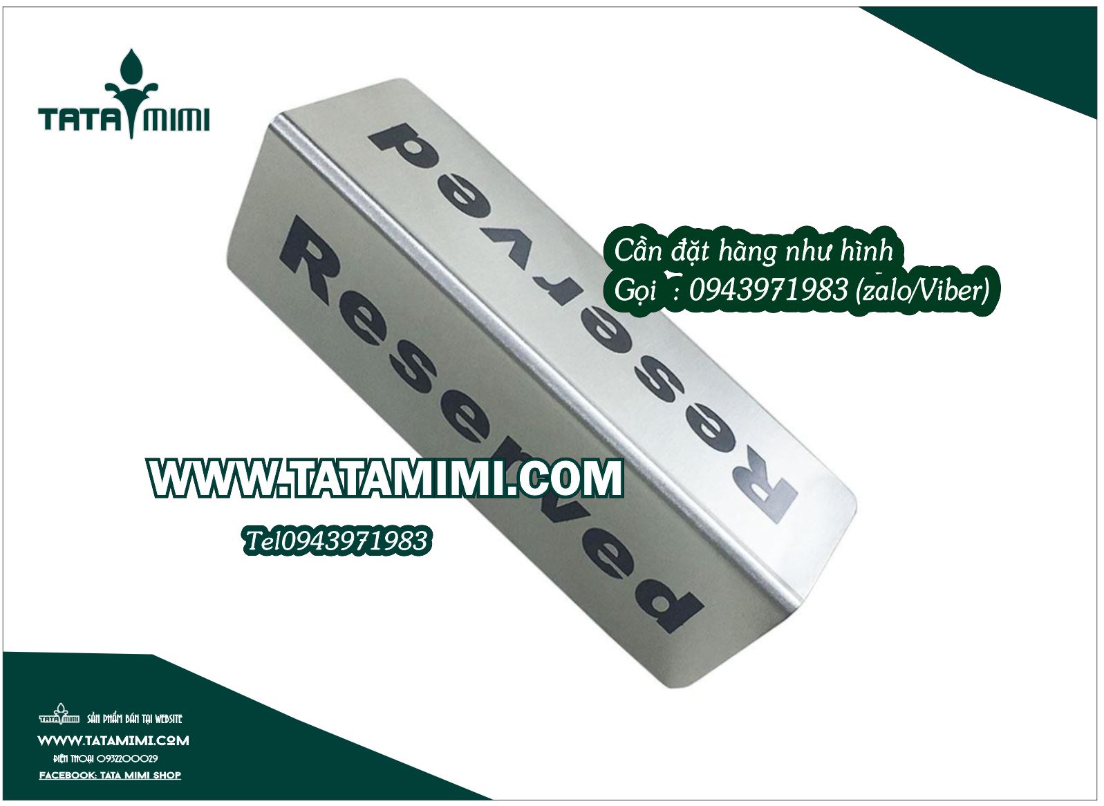 Bảng reserved inox