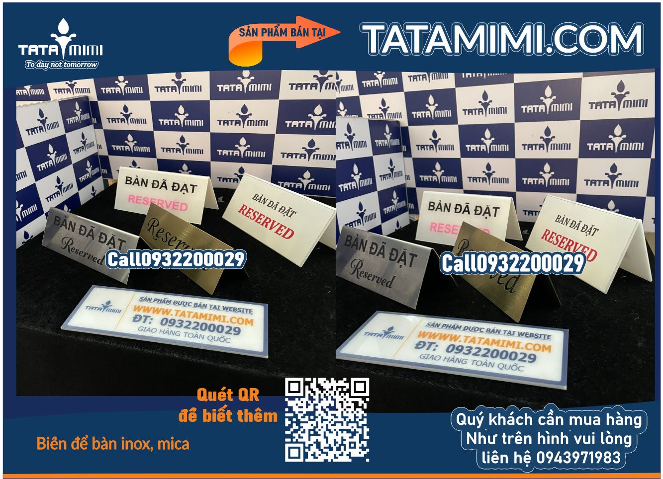 Biển đã đặt bàn Reserved