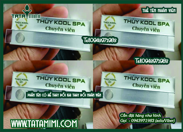 Biển tên nhân viên bằng mica