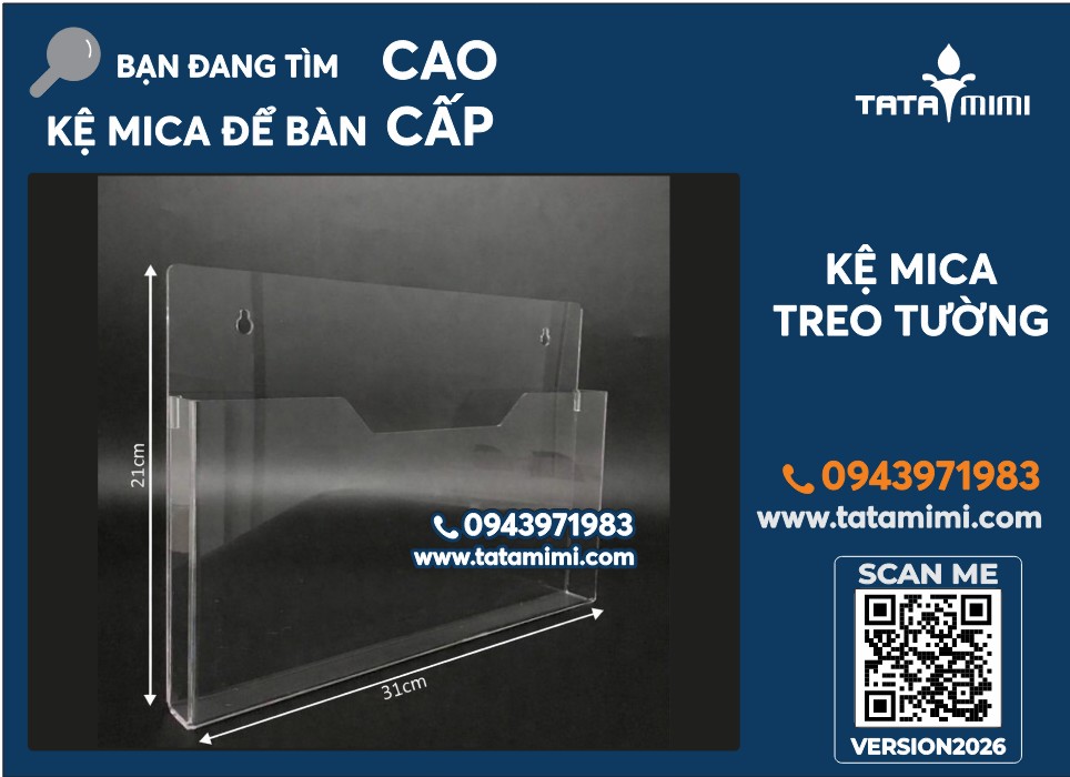 Checklist mica A4, A5 để bàn – treo kệ highrack cho nhà máy, nhà xưởng.