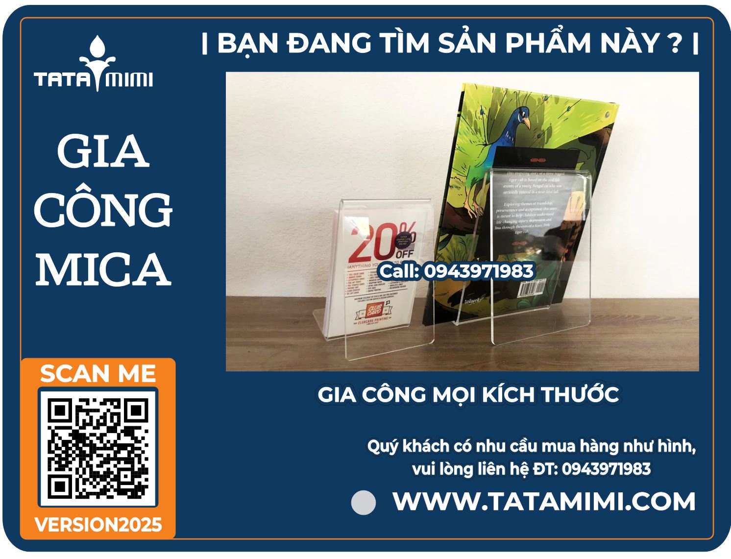 Gia Công Kệ Mica Để Sách, Đồ Trưng Bày Theo Yêu Cầu