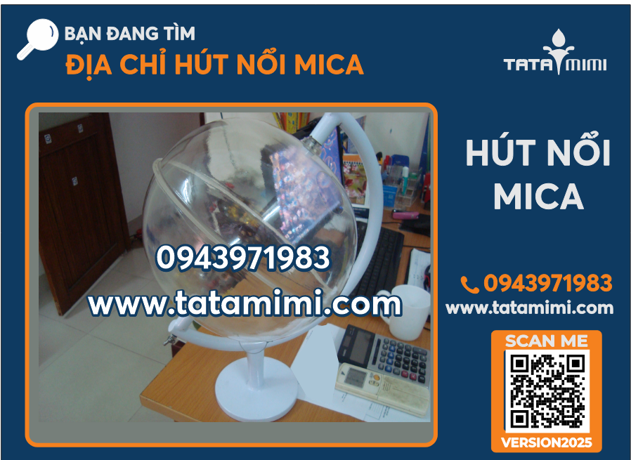 Hút nổi mica lồng cầu mica