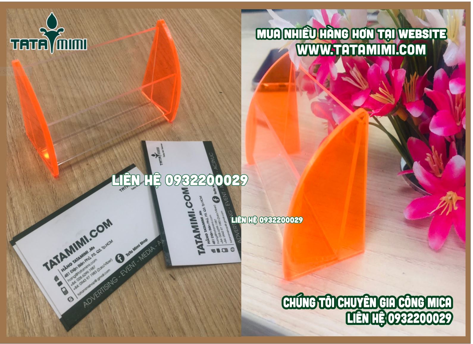 Kệ card visit bằng mica