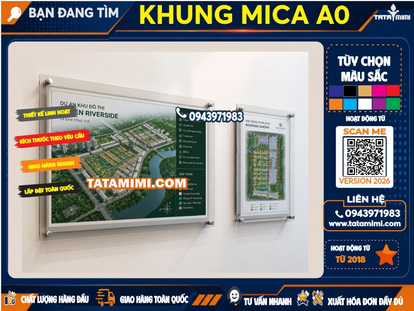 Khung hình mica cỡ A0