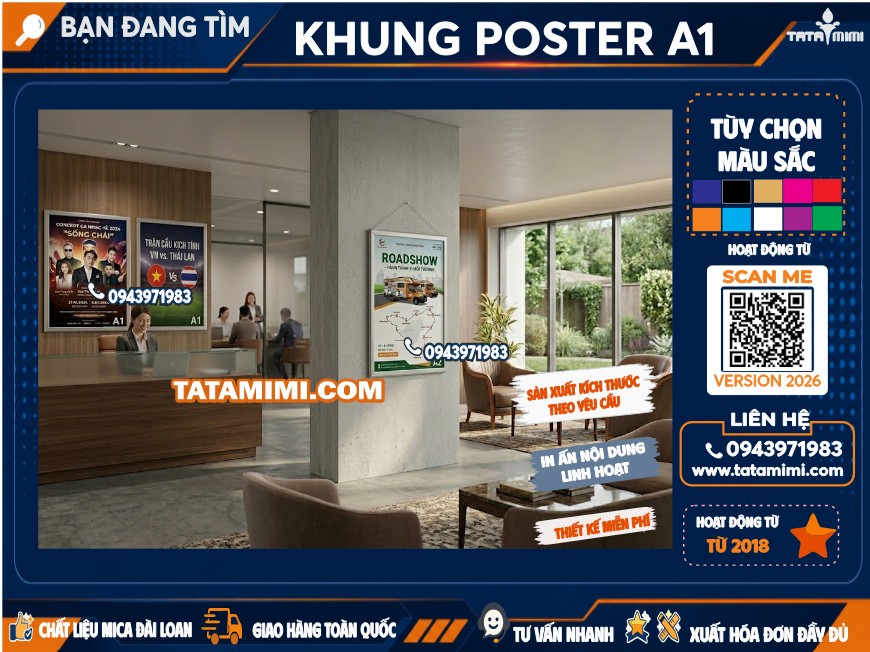Khung Nhôm Treo Tường A1