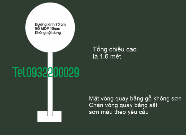 Vòng quay Đường Kính 70cm