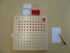 multiplication bead board