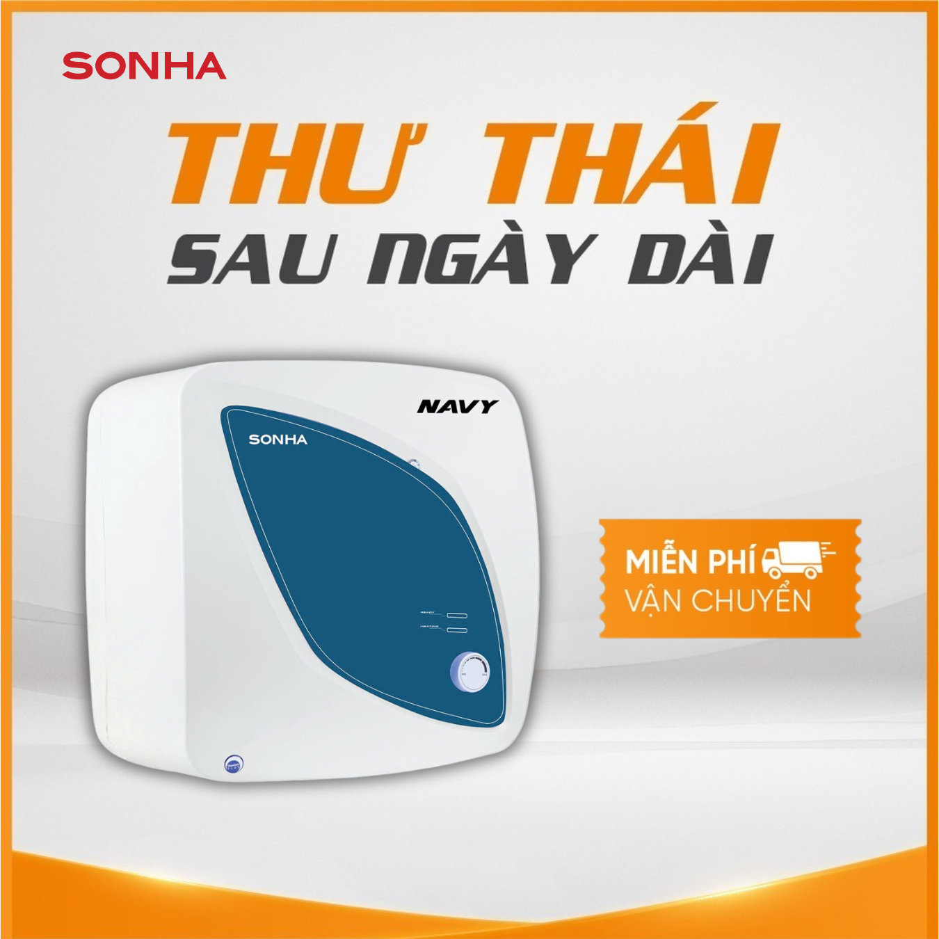 Bình nước nóng Sơn Hà NAVY vuông 30L (NAV 30V)