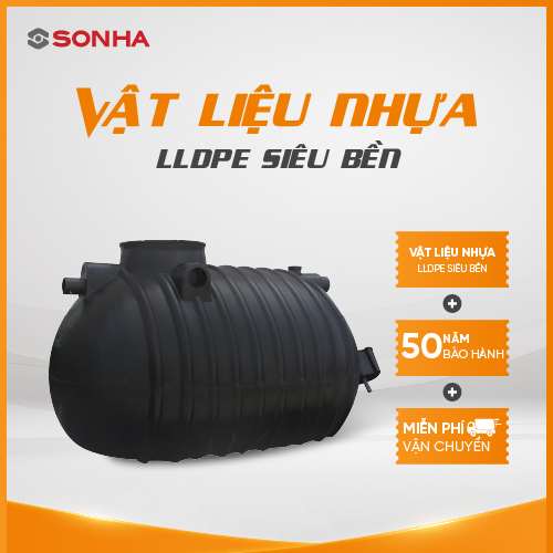 Bồn tự hoại Septic Sơn Hà ngang 1700 lít
