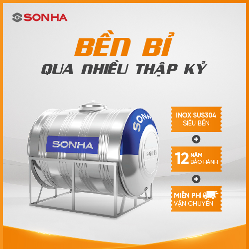 Bồn inox Sơn Hà mẫu ngang - 1.500 (F0960)