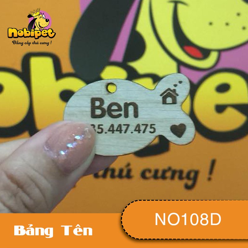Bảng tên Con Cá Dành Cho Chó Mèo NO108D