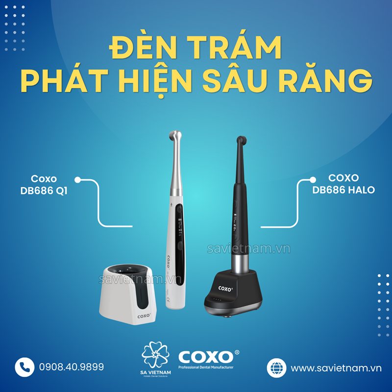 Nguyên lý hoạt động của chế độ "phát hiện sâu răng" trên đèn trám quang trùng hợp Coxo DB686 Q1 và DB686 Halo