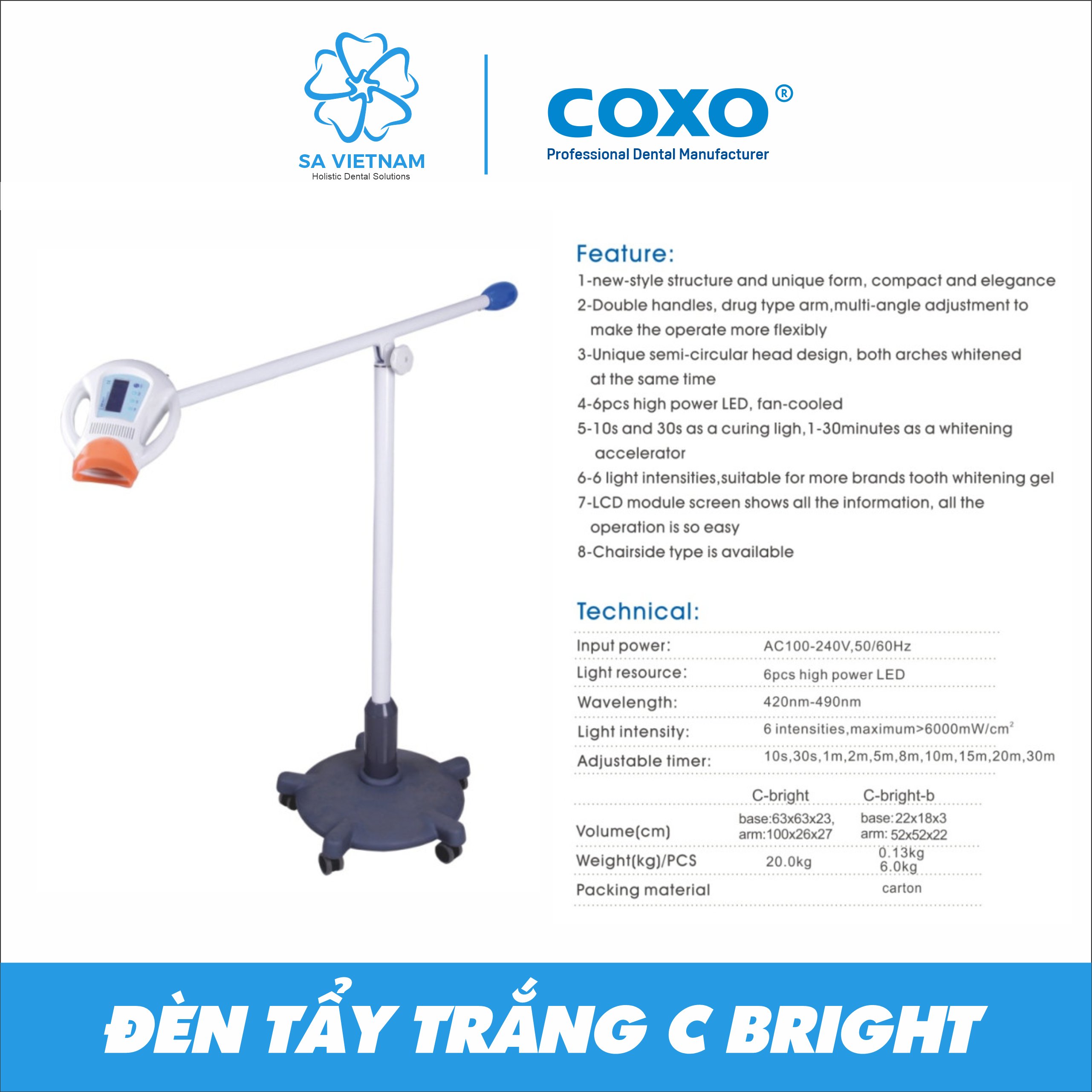 Đèn tẩy trắng di động Coxo C Bright