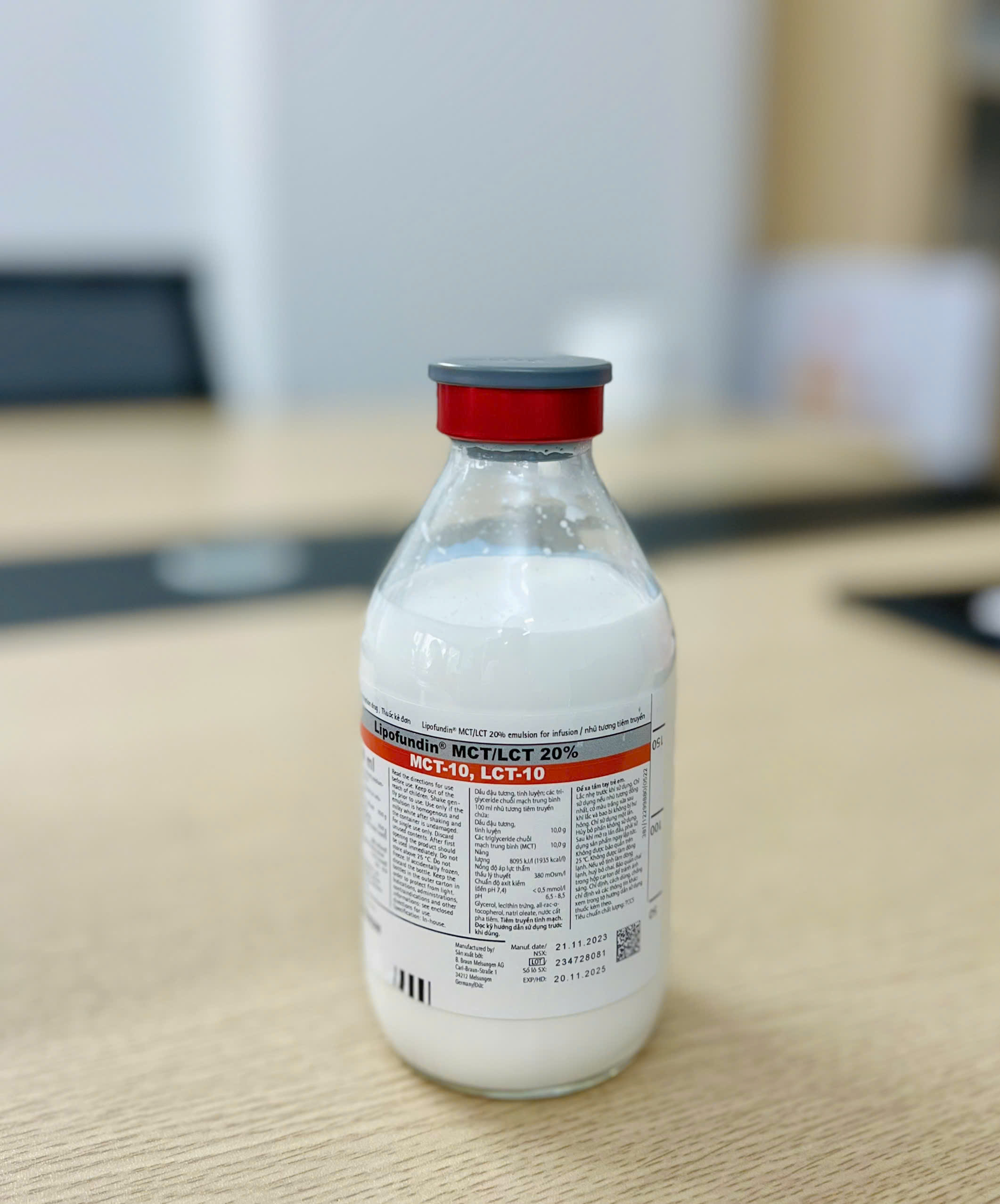 Nhũ dịch lipid 250ml 20% (Dung dịch nhũ tương lipid 20% 250ml)