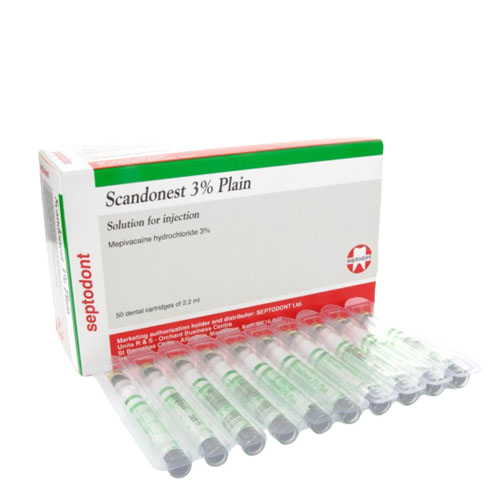 Thuốc tê xanh lá Septodont Scandonest 3% ( Hộp/50 ống)