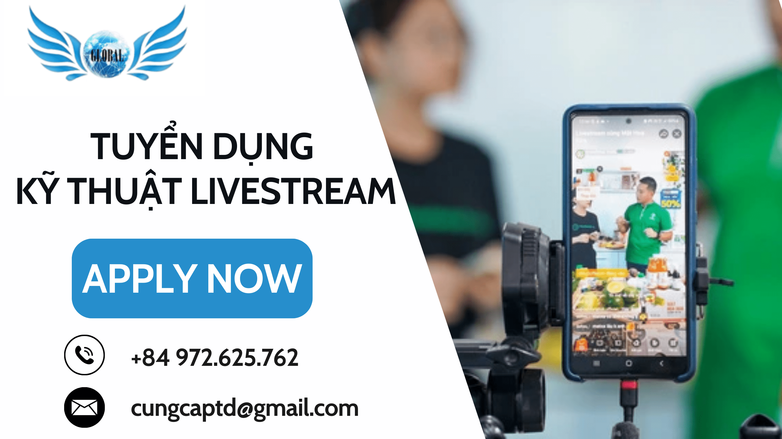TUYỂN DỤNG KỸ THUẬT LIVESTREAM