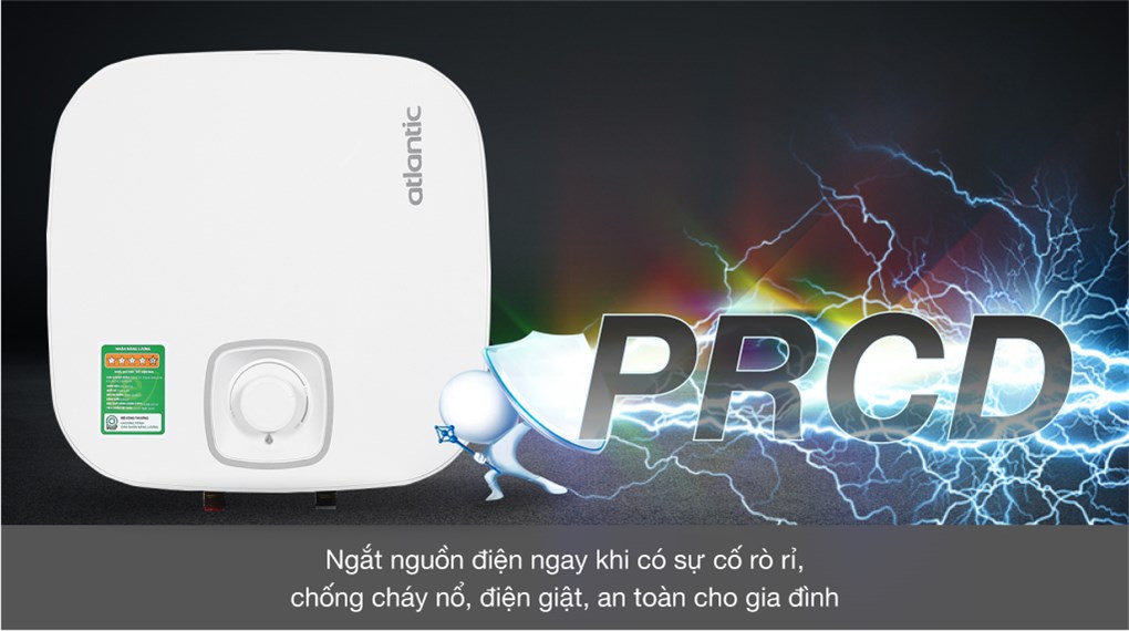 Bình Nóng Lạnh Atlantic 15 lít 2500W NANTO LITE SWH 15A M-N1